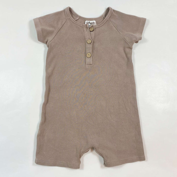 Mebie Baby taupe ribbed playsuit 2Y 1