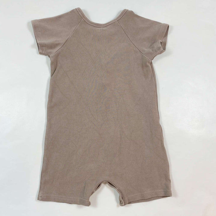 Mebie Baby taupe ribbed playsuit 2Y 2