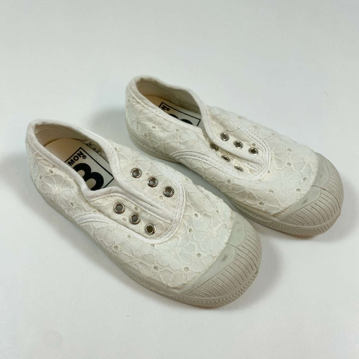 Bensimon white lace slip-ons 25 1