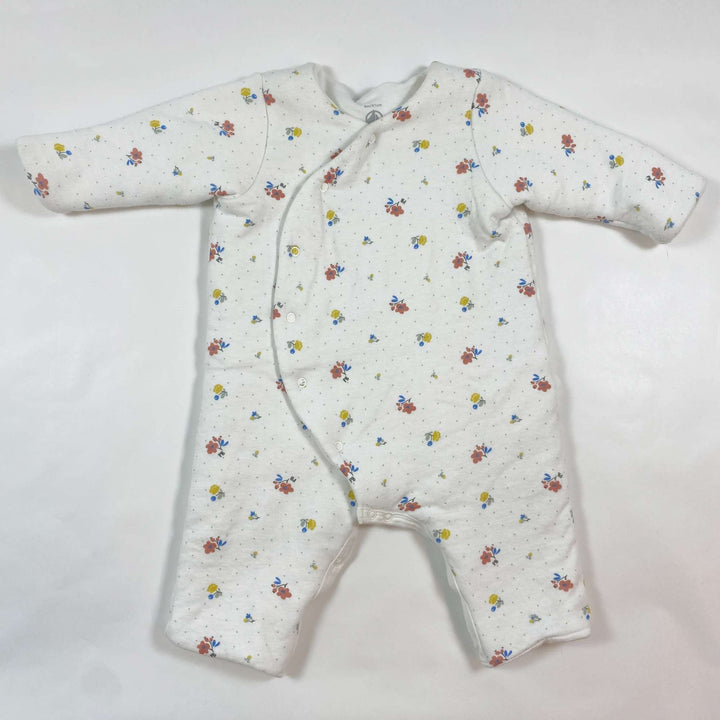 Petit Bateau quilted floral jumpsuit 6M/67 1