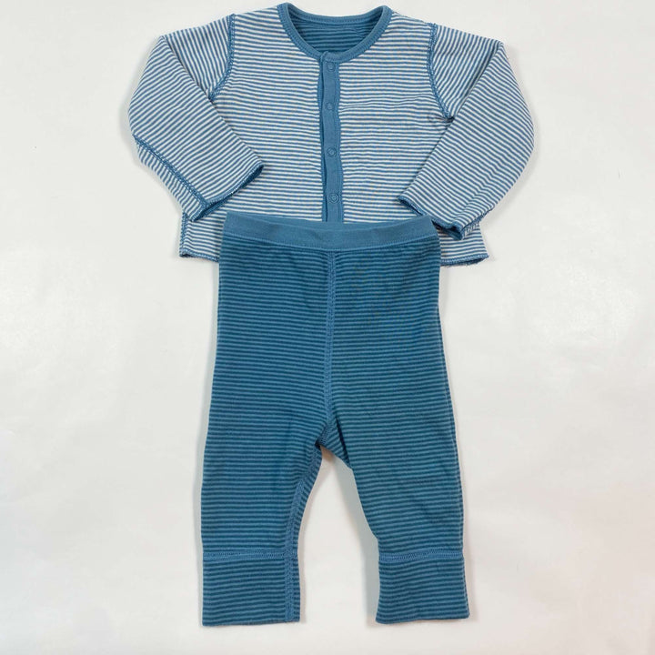 Petit Bateau blue striped baby set 3M/60 1