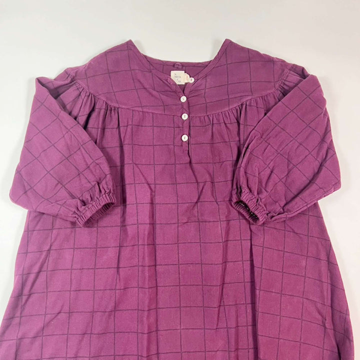 Nico Nico bordeaux checked oversize flanell dress 12Y 3