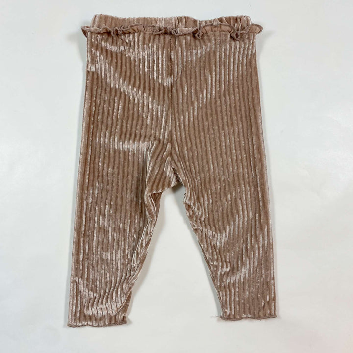 Zara pink velvet trousers 9-12M/80 2