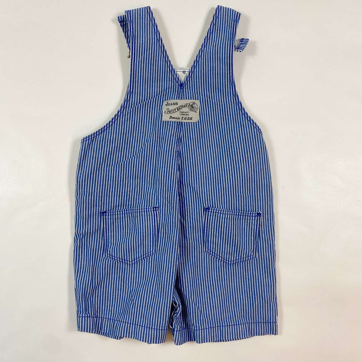 Petit Bateau blue stripe short dungarees 6M/67 2