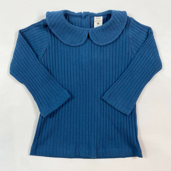 Kate Quinn teal blue rib collared blouse Second Season 18-24M 1