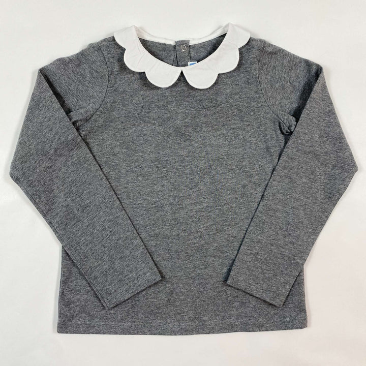 Jacadi grey petal collar long-sleeve 6Y/116 1