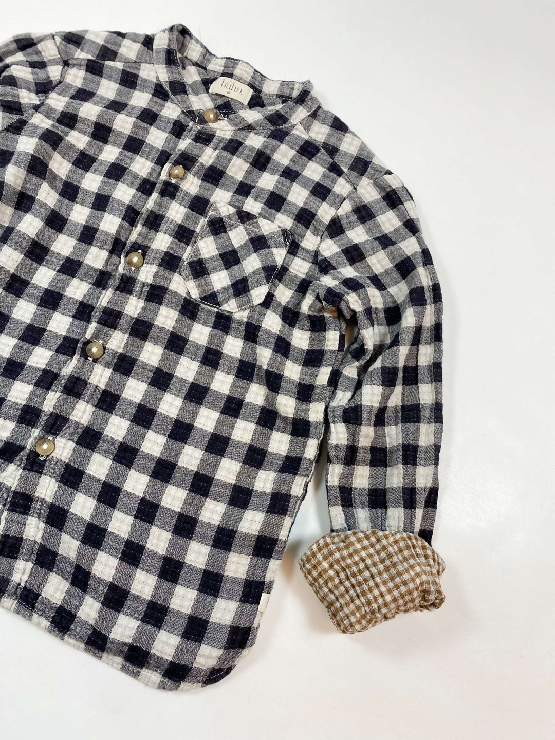 Búho large gingham shirt 6Y 2