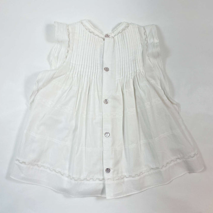 Tartine et Chocolat white plissé blouse 5Y 4