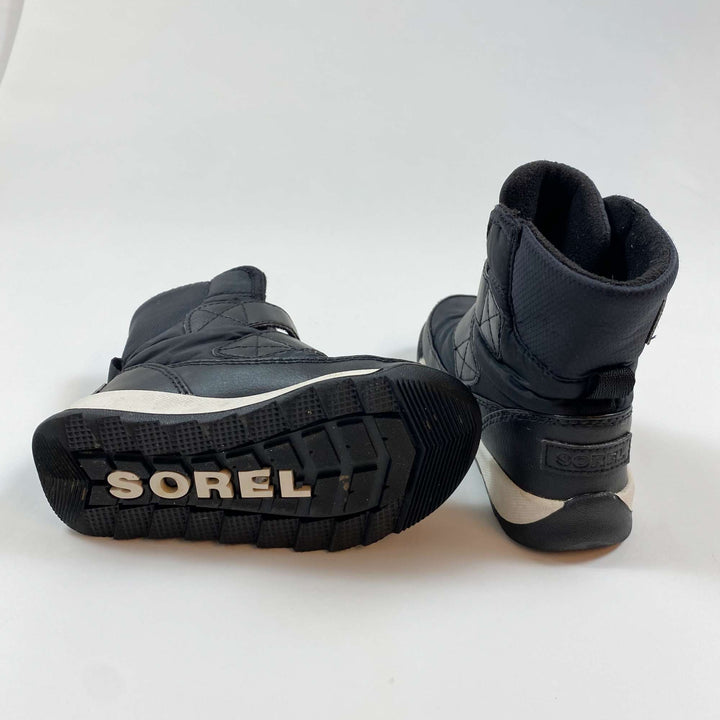 Sorel black Whitney strap WP Unisex snow boots 26 3