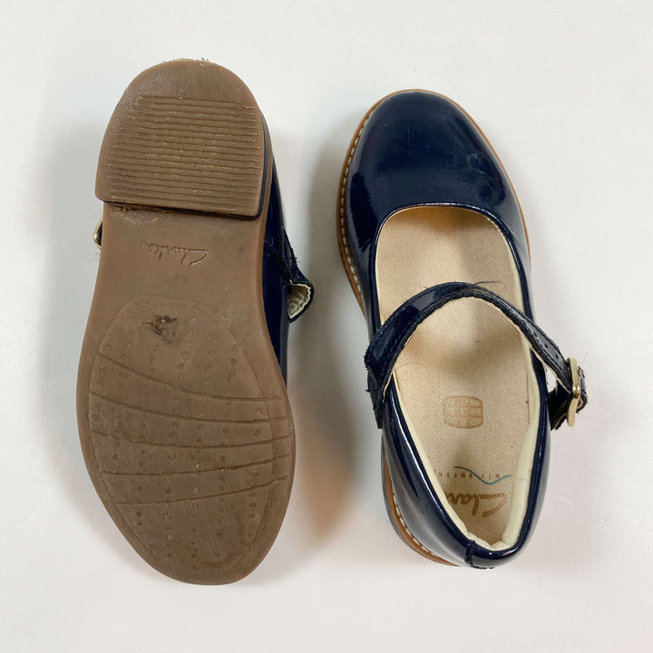 Clarks navy patent Mary Janes 24 3