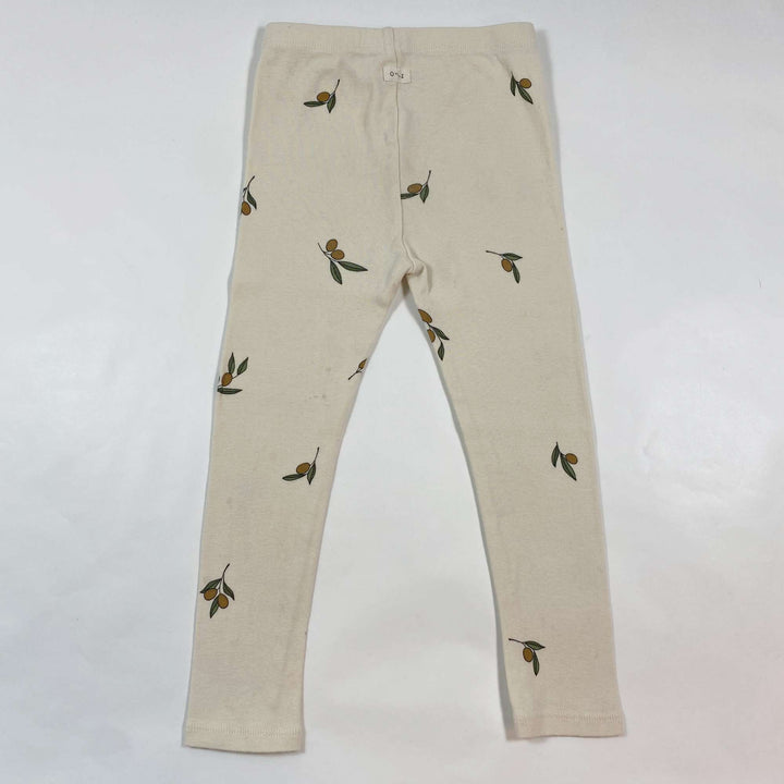 Organic Zoo olive print leggings 3-4Y 2