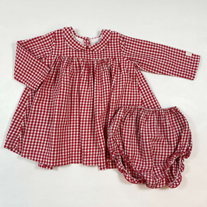 Petit Bateau tartan dress and bloomers set 12M 1