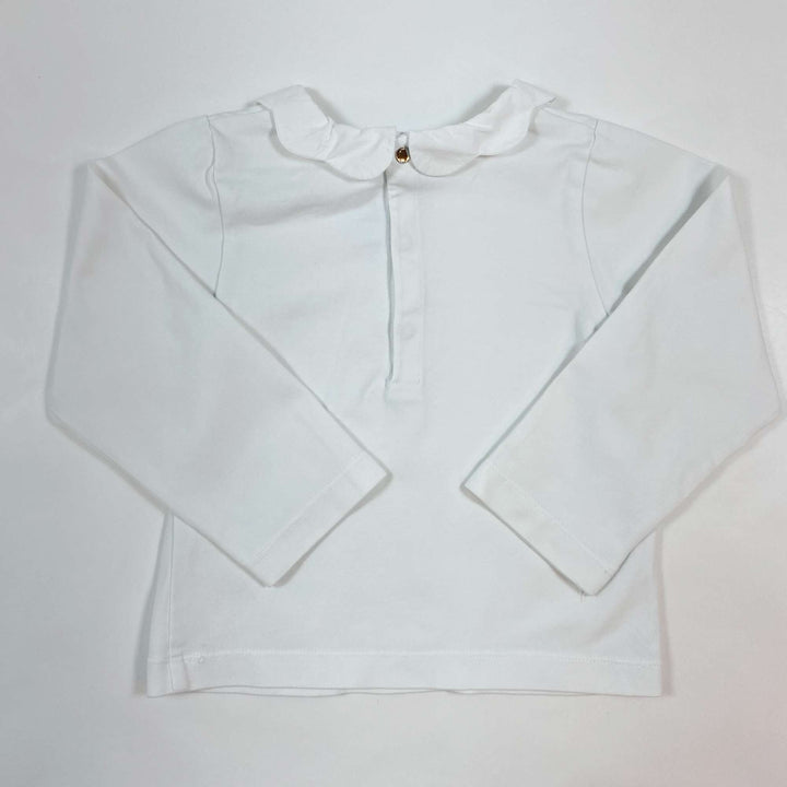 Jacadi long-sleeved scalloped blouse 24M 2