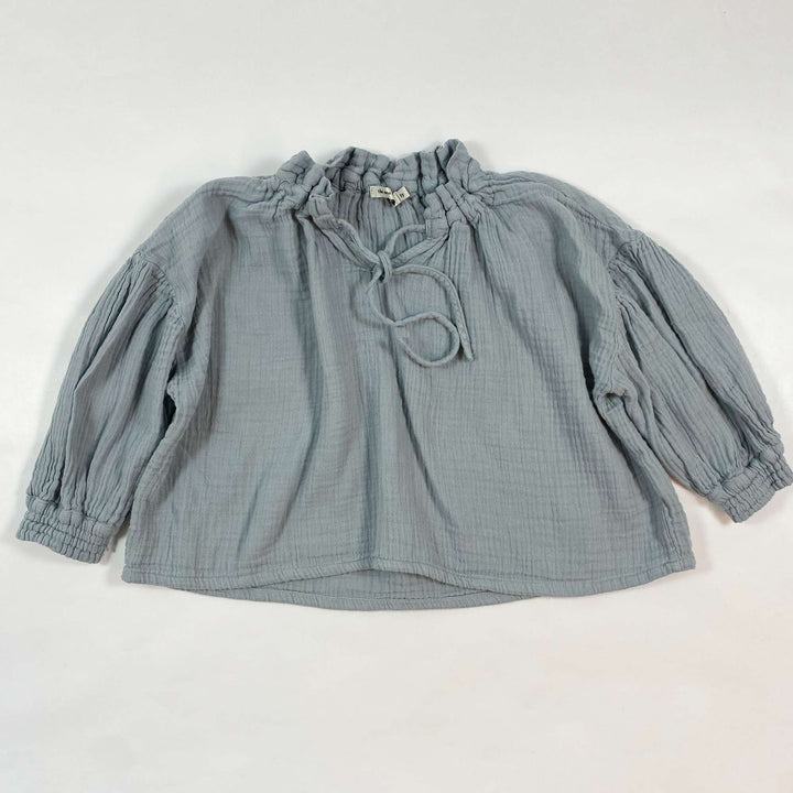 The New Society dusk blue muslin blouse 3Y 1