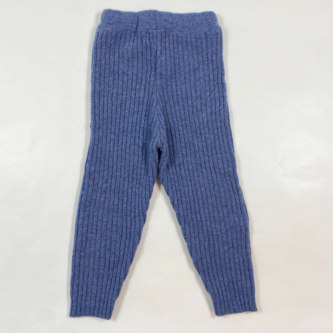 Matona blue rib cashmere wool blend trousers 1-2Y 3