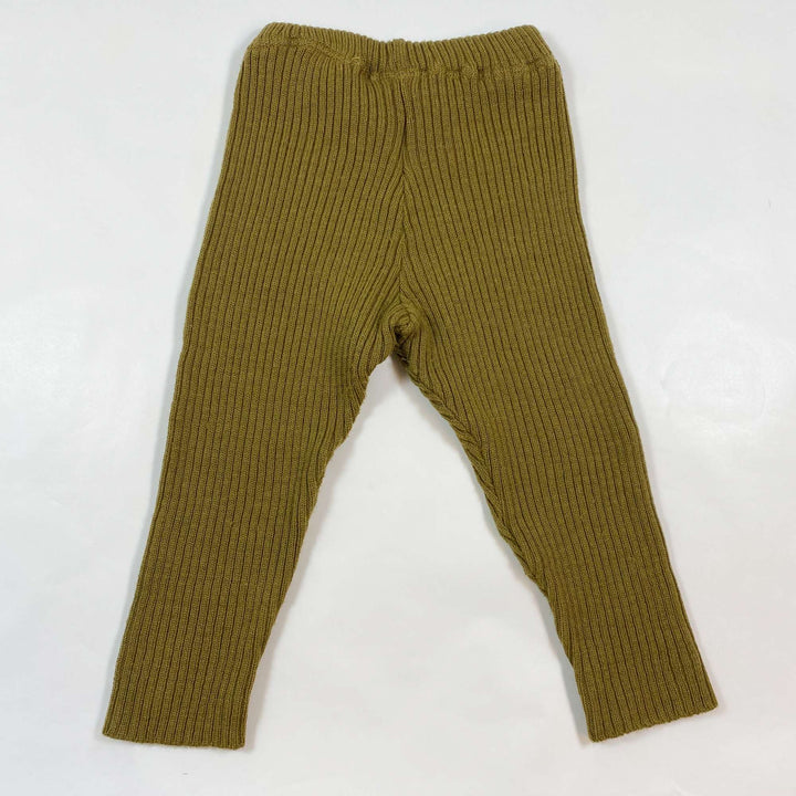 Disana olive rib merino wool trousers 86/92 2