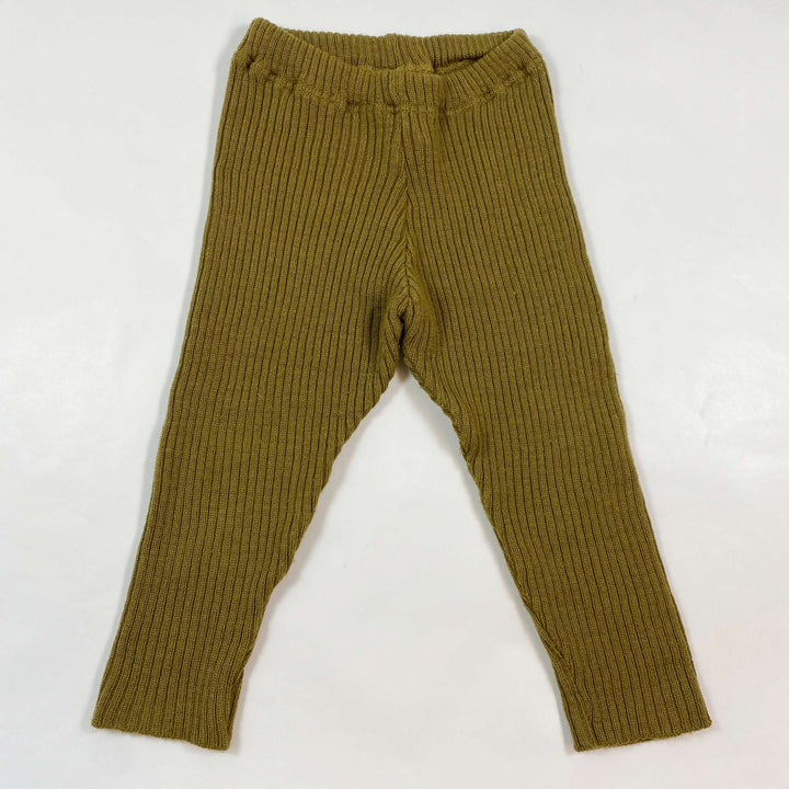 Disana olive rib merino wool trousers 86/92 1