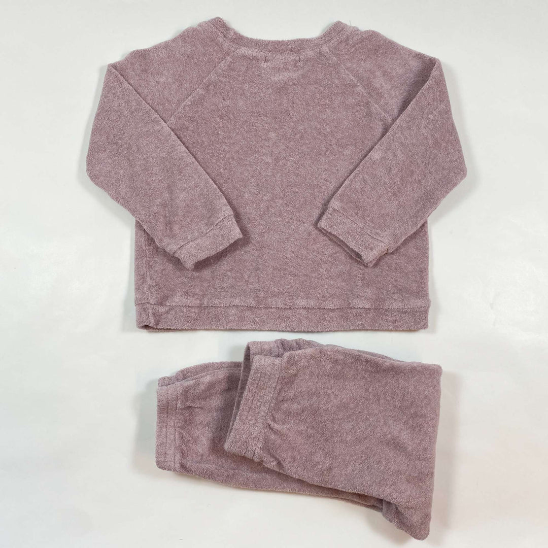 Serendipity Organics purple melange French terry lounge set 4Y/104 2