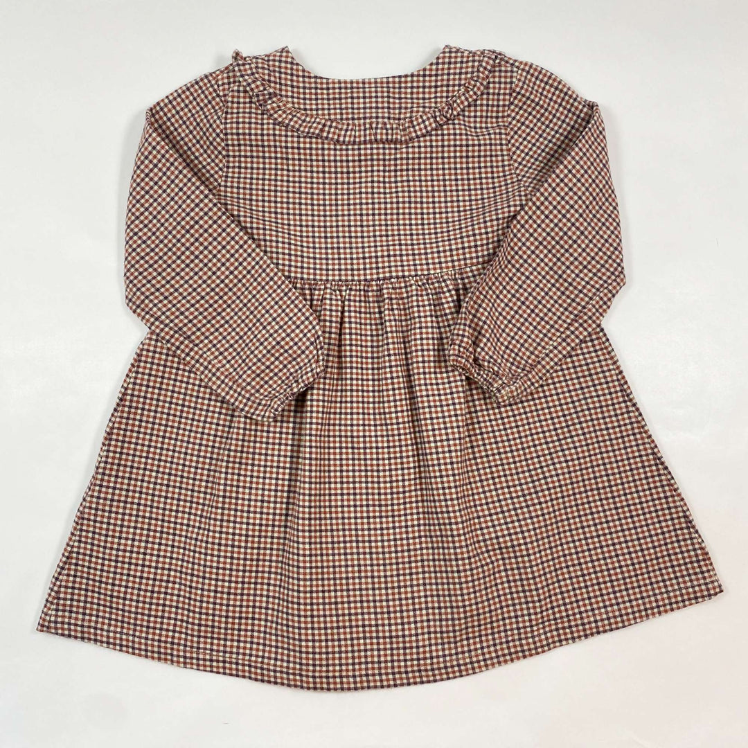 Knot brown check dress 36M 2