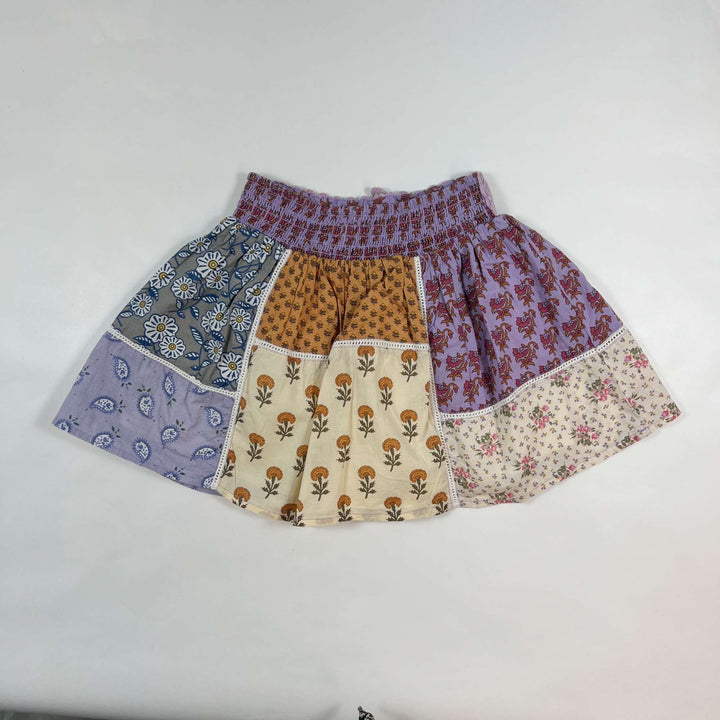 Zara purple patchwork crochet  skirt  6-7Y/120 2
