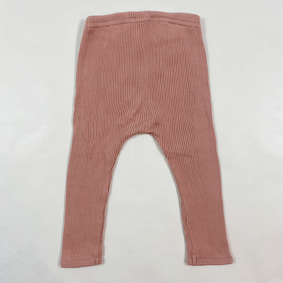 Minimalisma dusty pink silk blend leggings 6-12M 2