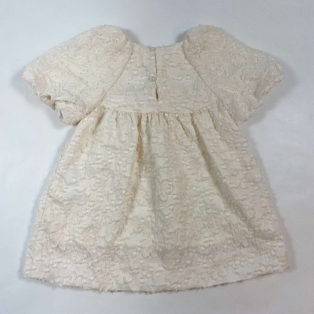 Zara off-white textured dress 9-12M/80 3