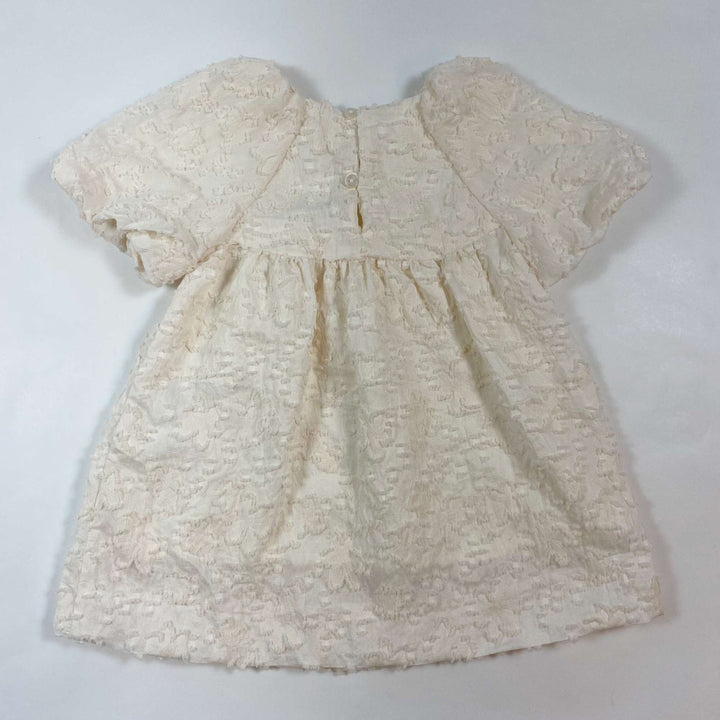 Zara off-white textured dress 9-12M/80 3