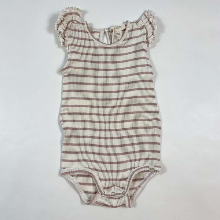 Minimalisma ribbed striped body with ruffles 6-12M 1