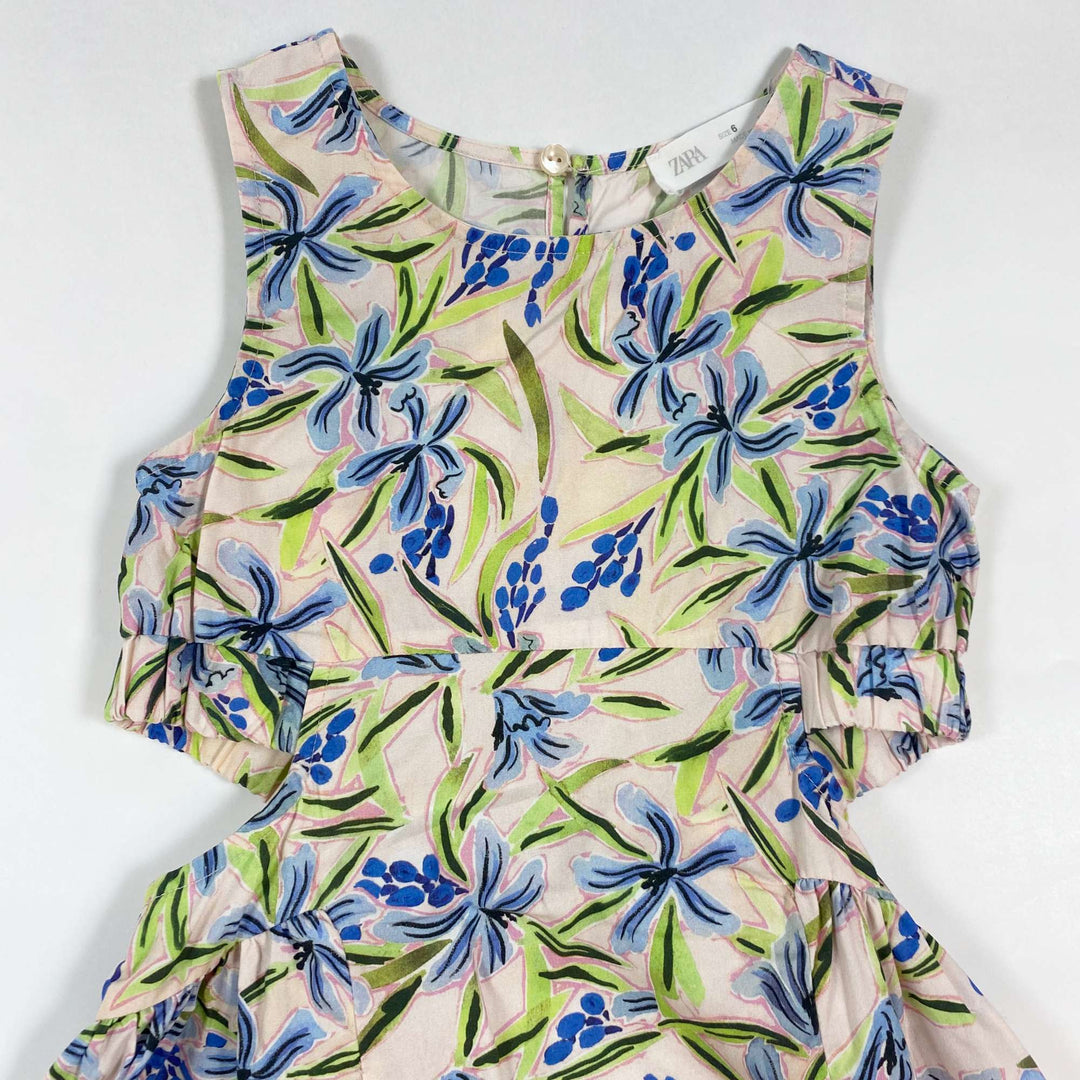 Zara tropical floral print dress 6Y/116