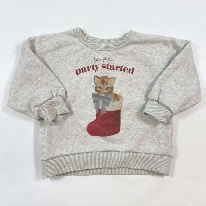 Konges Slojd xmas kitty sweatshirt 4Y 1