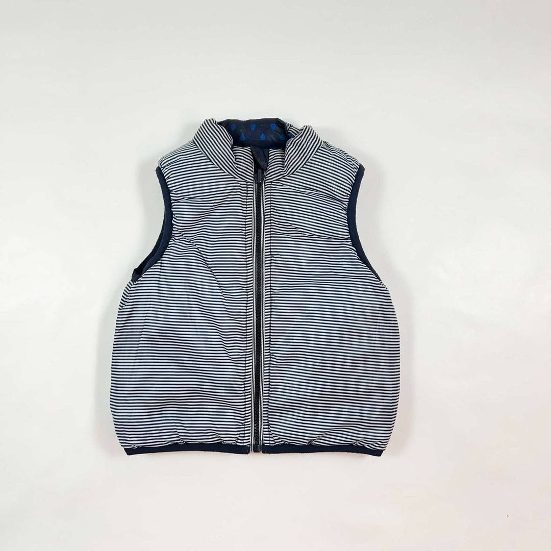 Petit Bateau reversible navy gilet 12M/74 3