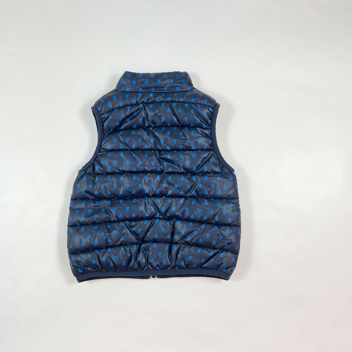 Petit Bateau reversible navy gilet 12M/74 2