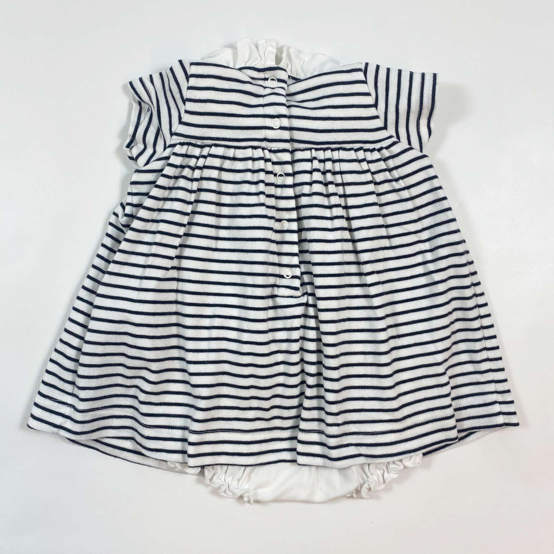 Petit Bateau mariniere baby dress with integrated body 6M/67 2