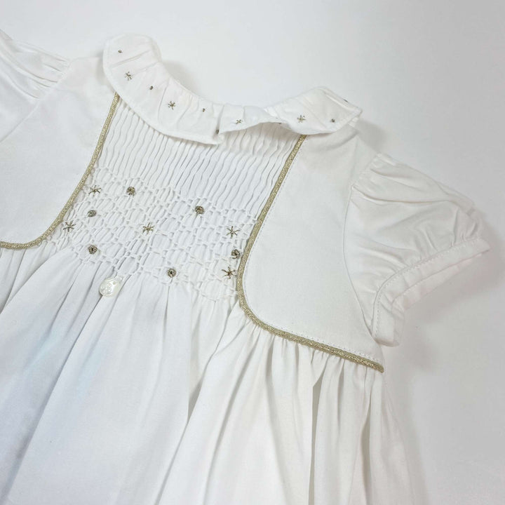 Tartine et Chocolat Fete Layette smocked white baby dress Second Season 6M 2