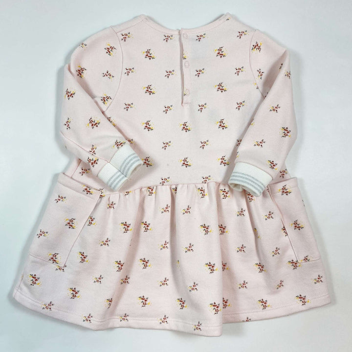 Petit Bateau light pink floral french terry dress Second Season 18M/81 2