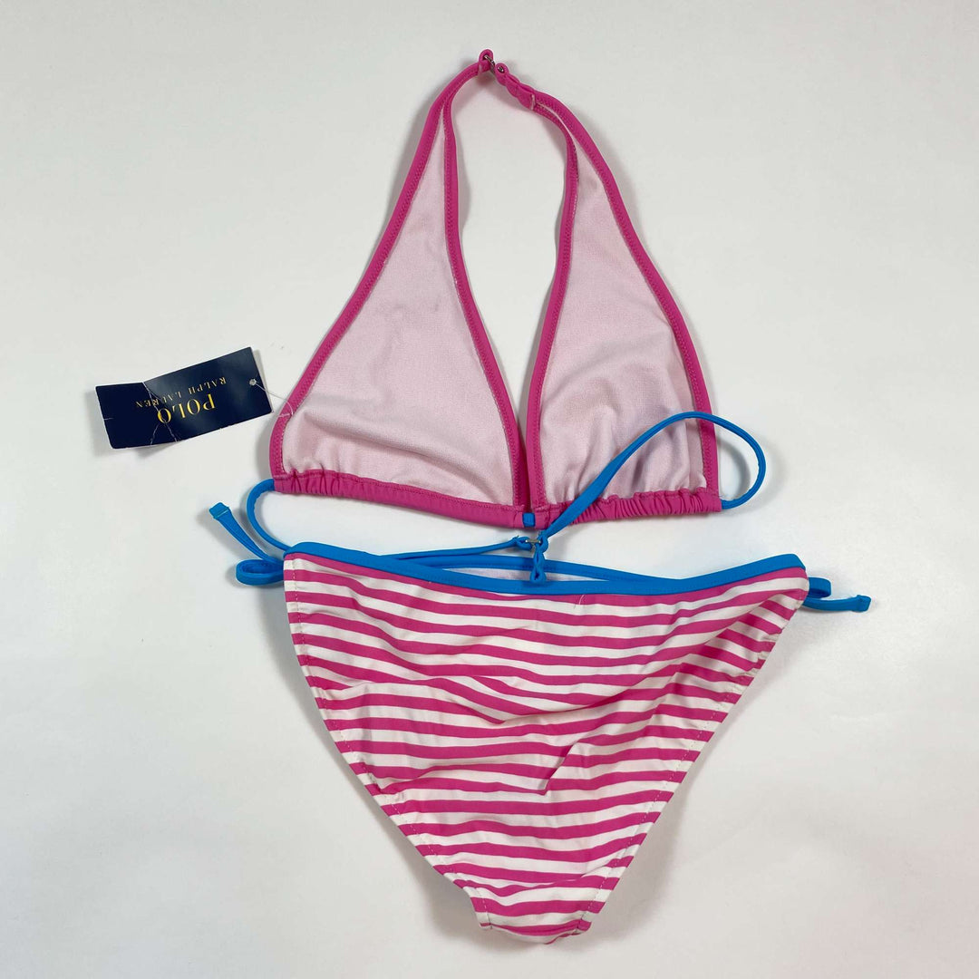 Ralph Lauren hot pink stripe halterneck bikini Second Season 12Y 2