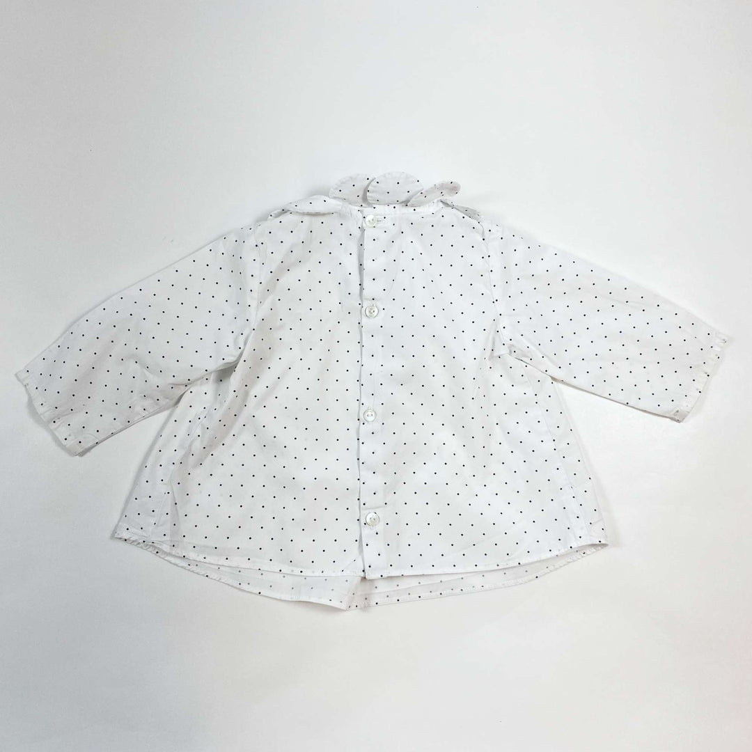 Jacadi white petal collar blouse 6M/67 3