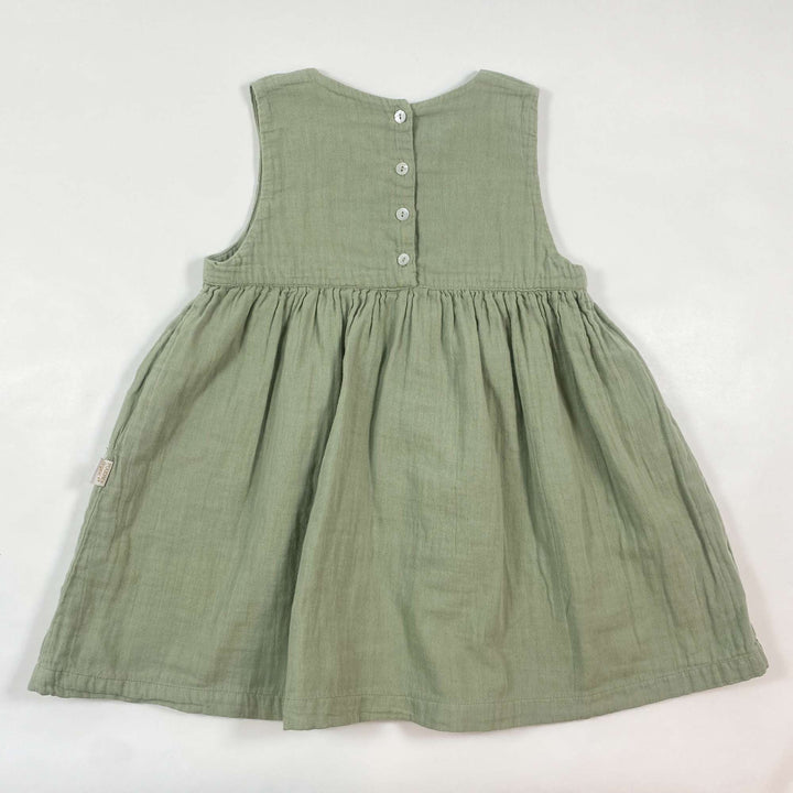 Poudre Organic green dress 2Y 3