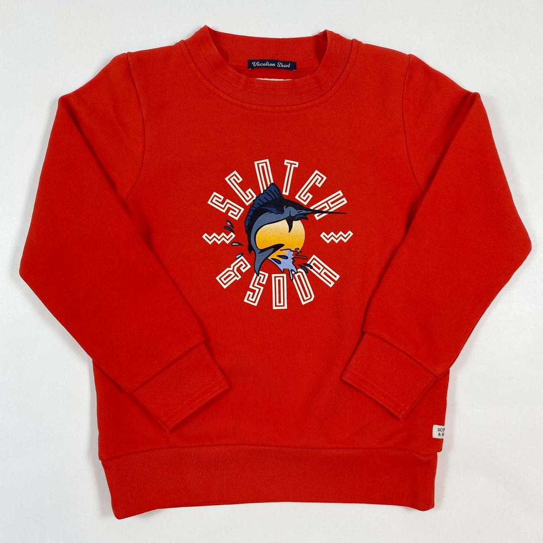 Scotch & Soda red swordfish sweatshirt Second Season 4Y 1