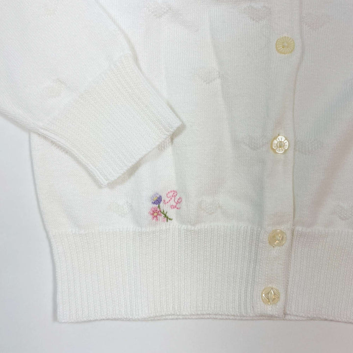 Ralph Lauren white heart embroidere festive cardigan Second Season 5Y 2