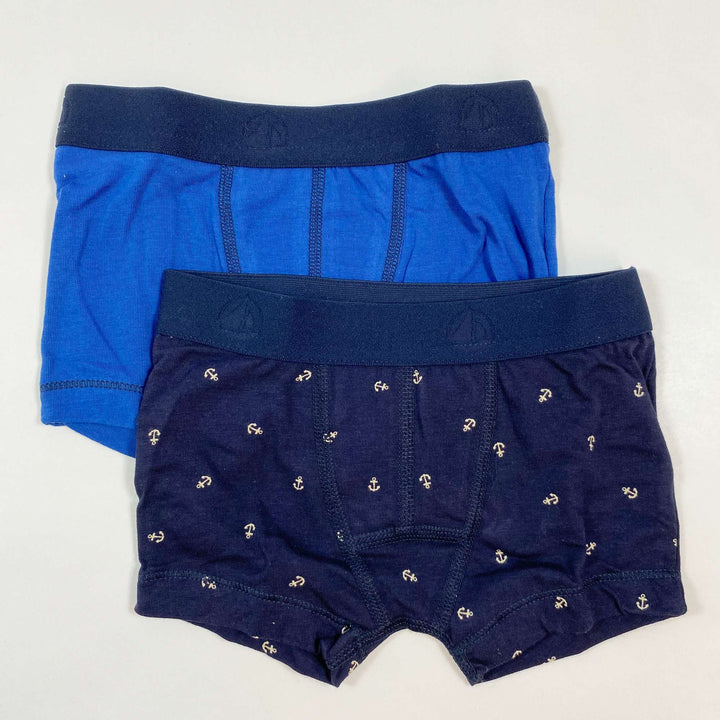 Petit Bateau navy anchor print boxers set of 2 Second Season 3Y/94 1