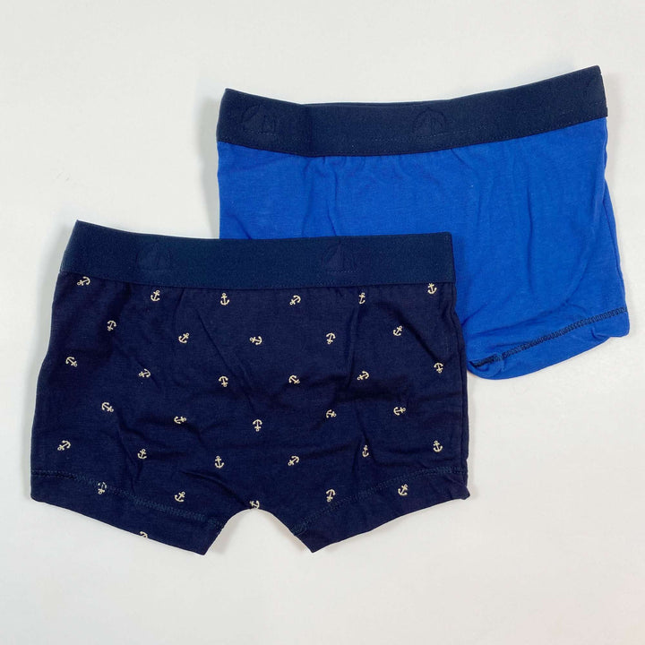 Petit Bateau navy anchor print boxers set of 2 Second Season 3Y/94 2