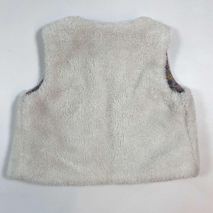 Cadet Rousselle off-white faux fur vest 18M 2