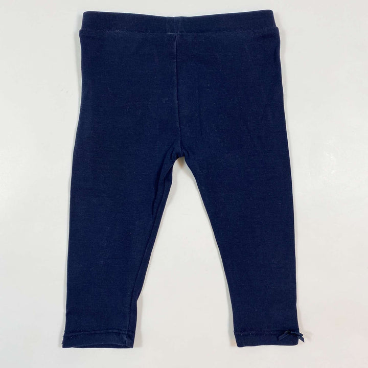 Jacadi navy bow detail leggings 12M/74 2