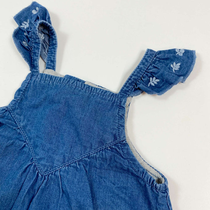 Zara denim embroidered dungarees 3-6M/68 2