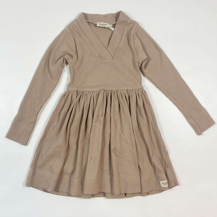 MarMar Copenhagen beige rib modal cotton dress 3Y 1