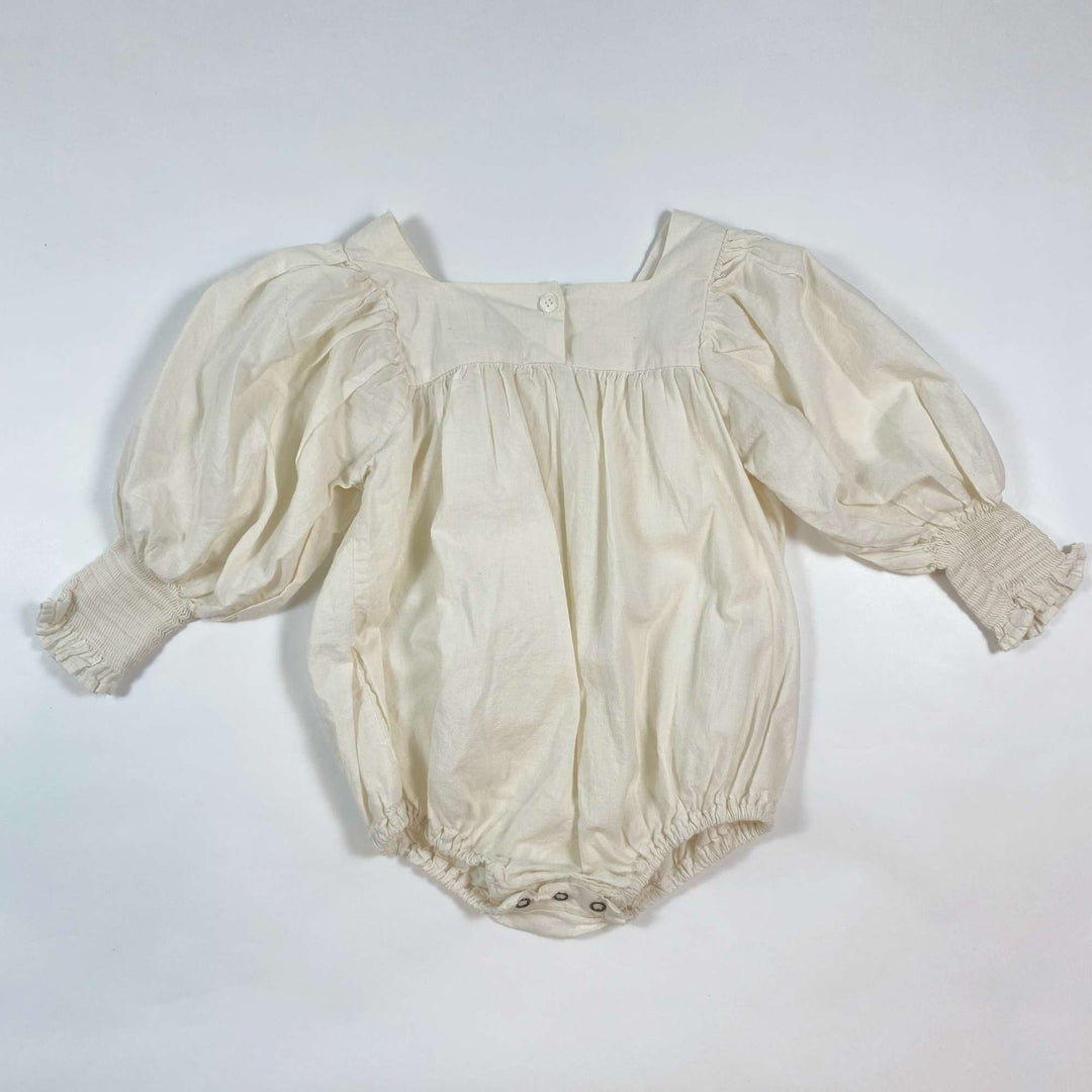 Monbébé off-white cotton romper L/ca 2Y 3