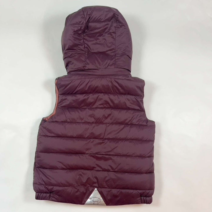 Töastie burgundy/pink reversible  puffer vest with hood 1-2Y 3