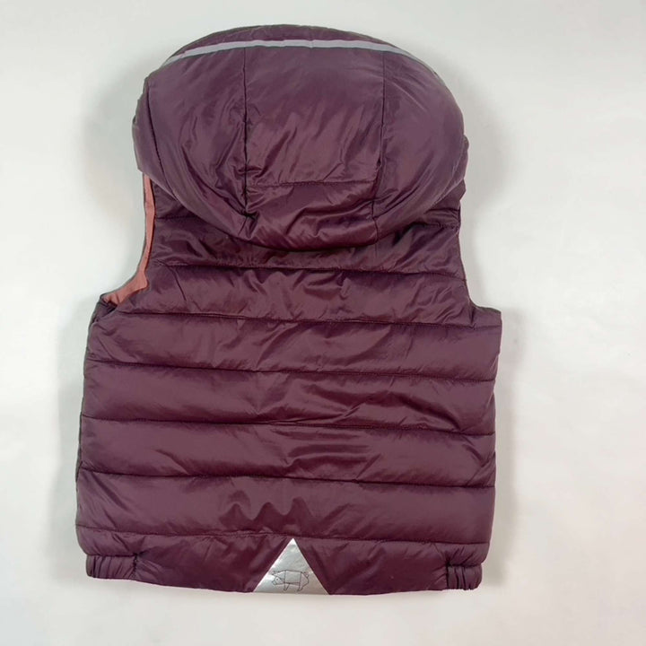 Töastie burgundy/pink reversible  puffer vest with hood 1-2Y 4