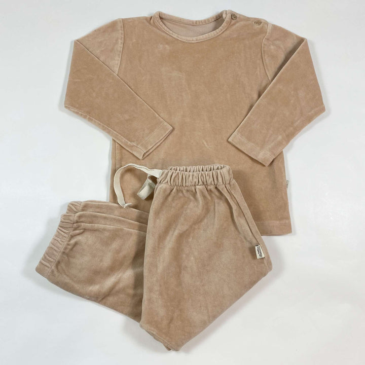 Poudre Organic nude velvet lounge set 4Y 1